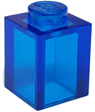 Plaatje in Gallery viewer laden, LEGO® los onderdeel Steen Doorzichtig Donkerblauw 3005