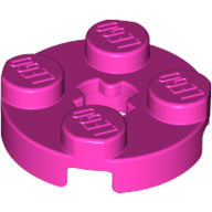 Plaatje in Gallery viewer laden, LEGO® los onderdeel Plaat Rond in kleur Donker Roze 4032