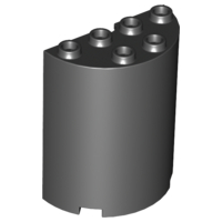 LEGO® los onderdeel Cilinder in kleur Zwart 6259