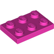 Plaatje in Gallery viewer laden, LEGO® los onderdeel Plaat Algemeen in kleur Donker Roze 3021