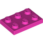 LEGO® los onderdeel Plaat Algemeen in kleur Donker Roze 3021