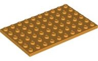LEGO® los onderdeel Plaat Algemeen Medium Oranje 3033