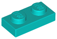Plaatje in Gallery viewer laden, LEGO® los onderdeel Plaat Algemeen Donker Turkoois 3023