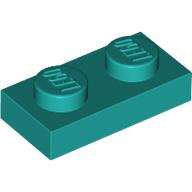 Plaatje in Gallery viewer laden, LEGO® los onderdeel Plaat Algemeen Donker Turkoois 3023