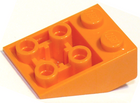 LEGO® los onderdeel Dakpan Omgekeerd in kleur Oranje 3747b