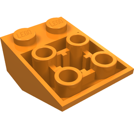 LEGO® los onderdeel Dakpan Omgekeerd in kleur Oranje 3747b