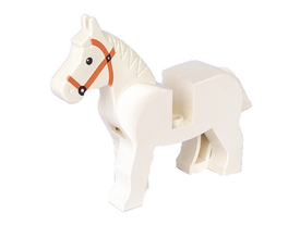 LEGO® los onderdeel Landdier in kleur Wit 4493c01pb04