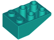 LEGO® los onderdeel Dakpan Omgekeerd Donker Turkoois 3747a