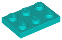 LEGO® los onderdeel Plaat Algemeen Donker Turkoois 3021