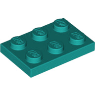 LEGO® los onderdeel Plaat Algemeen Donker Turkoois 3021