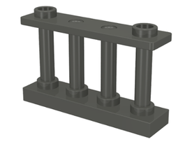 LEGO® los onderdeel Hek in kleur Donkergrijs 30055