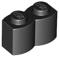 Plaatje in Gallery viewer laden, LEGO® los onderdeel Steen Aangepast in kleur Zwart 30136