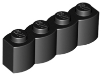 LEGO® los onderdeel Steen Aangepast in kleur Zwart 30137