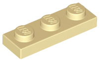 LEGO® los onderdeel Plaat Algemeen in kleur Geelbruin 3623