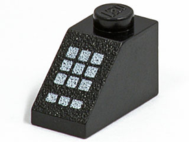 LEGO® los onderdeel Dakpan met Motief in kleur Zwart 3040p33