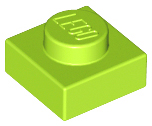 Plaatje in Gallery viewer laden, LEGO® los onderdeel Plaat Algemeen in kleur Limoen 3024