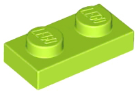 LEGO® los onderdeel Plaat Algemeen in kleur Limoen 3023