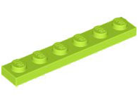 LEGO® los onderdeel Plaat Algemeen in kleur Limoen 3666