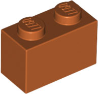 LEGO® los onderdeel Steen in kleur Donker Oranje 3004
