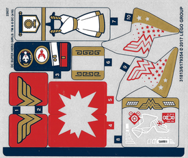 LEGO® stickervel set 41235-1 Wonder Woman Dorm