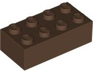Plaatje in Gallery viewer laden, LEGO® los onderdeel Steen in kleur Bruin 3001