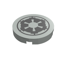 LEGO® los onderdeel Tegel Rond met Motief Lichtgrijs 4150ps5