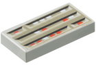 LEGO® los onderdeel Tegel met Motief Lichtgrijs 3069ps1