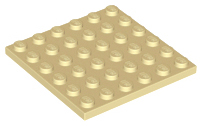 LEGO® los onderdeel Plaat Algemeen in kleur Geelbruin 3958