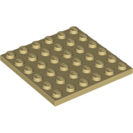 Plaatje in Gallery viewer laden, LEGO® los onderdeel Plaat Algemeen in kleur Geelbruin 3958