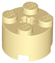 Plaatje in Gallery viewer laden, LEGO® los onderdeel Steen Rond in kleur Geelbruin 3941