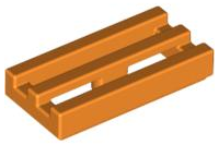 LEGO® los onderdeel Tegel Aangepast in kleur Oranje 2412b