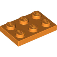 LEGO® los onderdeel Plaat Algemeen in kleur Oranje 3021