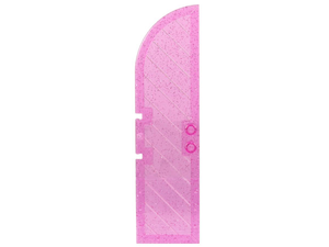 LEGO® onderdeel Deur Glitter Doorzichtig Donkerroze 33216