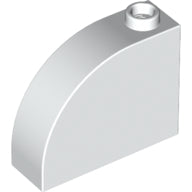 LEGO® los onderdeel Dakpan Gebogen in kleur Wit 33243