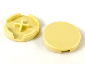 LEGO® los onderdeel Tegel Rond in kleur Geelbruin 4150