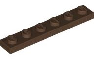 LEGO® los onderdeel Plaat Algemeen in kleur Bruin 3666