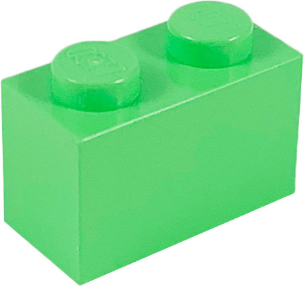 LEGO® los onderdeel Steen in kleur Medium Groen 3004