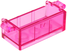 LEGO® los onderdeel Container Doorzichtig Donkerroze 4738a