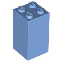 Plaatje in Gallery viewer laden, LEGO® los onderdeel Steen in kleur Medium Blauw 30145