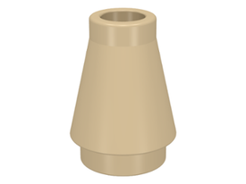 LEGO® los onderdeel Kegel in kleur Geelbruin 4589