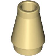 LEGO® los onderdeel Kegel in kleur Geelbruin 4589