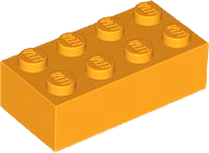 LEGO® los onderdeel Steen in kleur Medium Oranje 3001