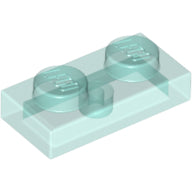 Plaatje in Gallery viewer laden, LEGO® onderdeel Plaat Algemeen Doorzichtig Lichtblauw 3023