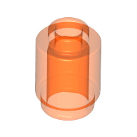LEGO® los onderdeel Steen Rond Doorzichtig Neon Oranje 3062