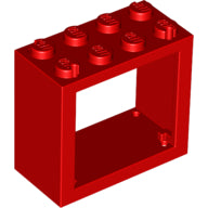 Plaatje in Gallery viewer laden, LEGO® los onderdeel Raamkozijn in kleur Rood 4132
