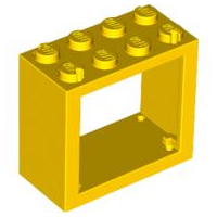 LEGO® los onderdeel Raamkozijn in kleur Geel 4132