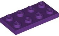 LEGO® los onderdeel Plaat Algemeen in kleur Paars 3020
