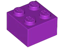 Plaatje in Gallery viewer laden, LEGO® los onderdeel Steen in kleur Paars 3003