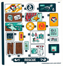 Plaatje in Gallery viewer laden, LEGO® stickervel set 41380-1 Lighthouse Rescue Center, vel 1
