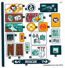 LEGO® stickervel set 41380-1 Lighthouse Rescue Center, vel 1